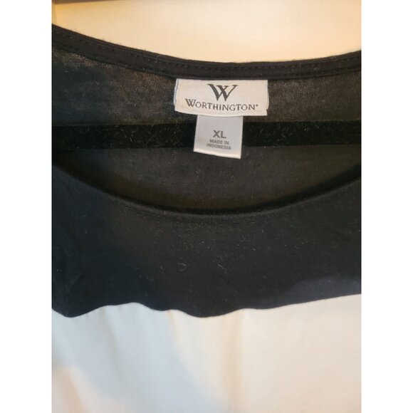 Worthington Sz XL Colorblock Sleeveless Top - Picture 2 of 3
